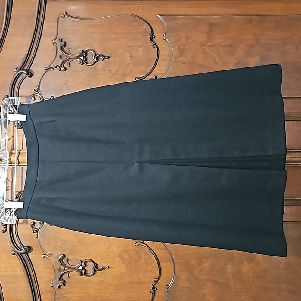 Pitlochry Black Wool Skirt A-line Vintage Lined Pleated Sz S